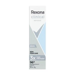 Desodorante Aerossol Antitranspirante Rexona Clinical Sem Perfume 150ml