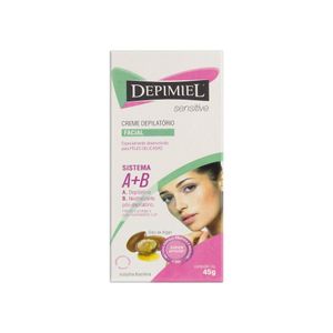 Creme Depilatório Facial Depimiel Sistema A+B Sensitive 45g