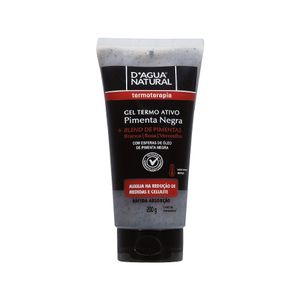 Gel Termo Ativo D'agua Natural Termoterapia Pimenta Negra 200g