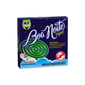 Repelente Espiral Boa Noite Mat Inset com 8 unidades