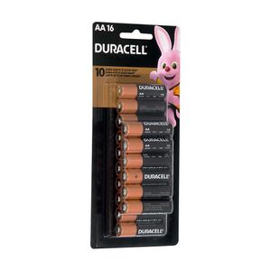 Pilha Alcalina AA Pequena Duracell 16 unidades