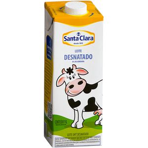 Leite UHT Desnatado Santa Clara 1 Litro