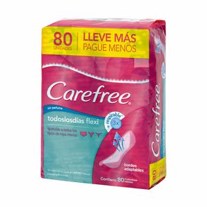 Protetor Diário Carefree Flexi sem Perfume 80 unidades