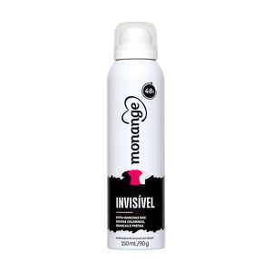 Desodorante Aerossol Antitranspirante Monange Invisível 150ml