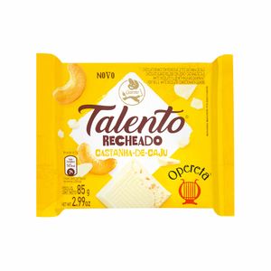 Chocolate Branco Talento Garoto Recheado Castanha-de-caju 85g