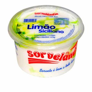 Sorvete de Limão-siciliano Sorvelândia 1 Litro