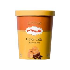 Sorvete Gelato Italiano Dolce Latte Stracciatella Sorvelândia 950ml