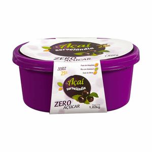 Açaí com Guaraná Zero Açúcar Sorvelândia 1,02kg