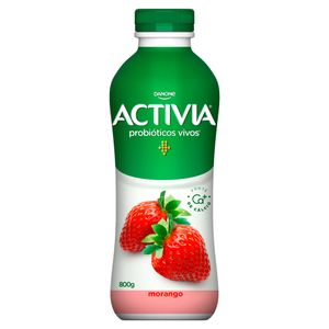 Leite Fermentado Morango Probióticos Vivos Activia Danone 800g