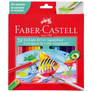 Lápis de Cor EcoLápis Aquarelável 24 cores 120224G Faber-Castell