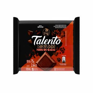 Chocolate Talento Nibs de Cacau Dark 70% 75g