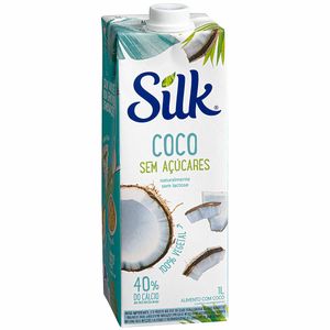 Bebida de Coco sem Açúcar Silk 1 Litro
