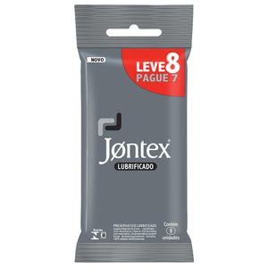 Preservativo Jontex Lubrificado 8 unidades Embalagem Promocional