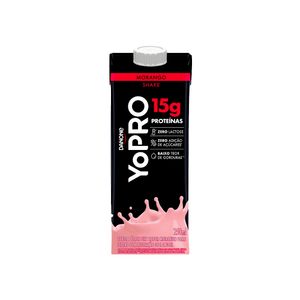 Bebida Láctea de Morango Shake Zero Lactose 15g Proteínas YoPRO 250ml