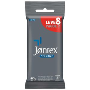 Preservativo Jontex Sensitive 8 unidades Embalagem Promocional