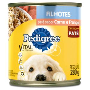 Ração Úmida para Cães Filhotes Pedigree Patê Carne e Frango 280g