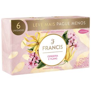 Conjunto com 6 Sabonetes em Barra Francis Cerejeira e Ylang 90g