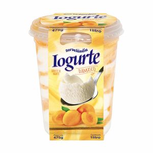 Sorvete de Iogurte com Damasco Sorvelândia 1 Litro