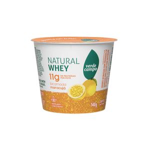 Iogurte de Maracujá Zero Lactose 11g Proteínas Natural Whey Verde Campo 140g
