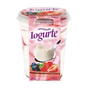 Sorvete de Iogurte com Frutas Vermelhas Sorvelândia 1 Litro