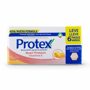 Conjunto com 6 Sabonetes em Barra Protex Nutri Protect Vitamina E 85g