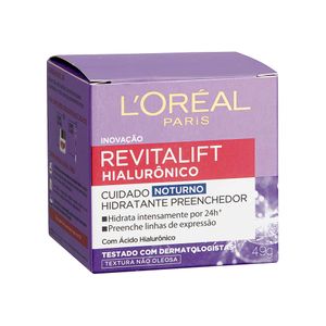 Creme Hidratante Facial Noturno L'Oréal Revitalift Hialurônico 49g