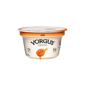 Iogurte Grego com Mel 14g Proteína 0% Gordura Yorgus 130g