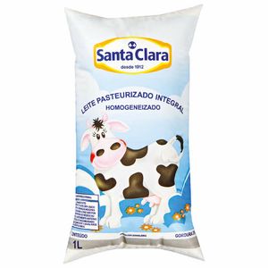 Leite Pasteurizado Integral Homogeneizado Santa Clara Saquinho 1 Litro