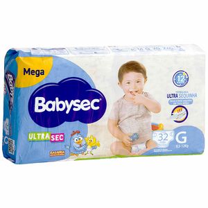 Fraldas Babysec Galinha Pintadinha Ultrasec G 32 unidades