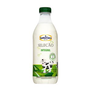 Leite Pasteurizado Integral Santa Clara Garrafa 1 Litro