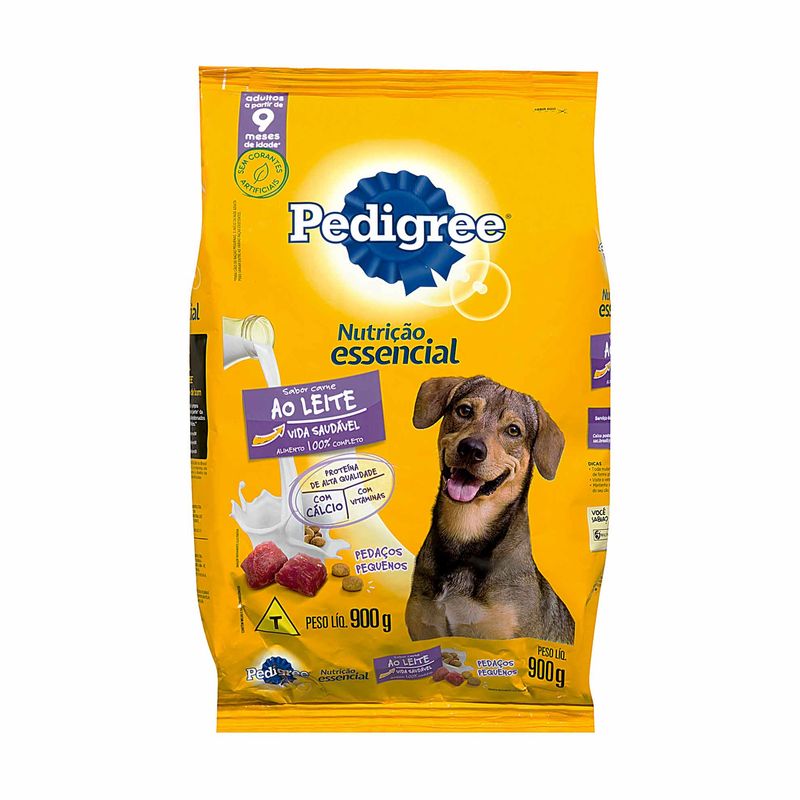 Racao-para-Caes-Pedigree-Nutricao-Essencial-Adultos-Carne-ao-Leite-900g-Zaffari-00