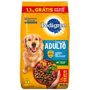 Ração para Cães Pedigree Adultos Carne e Vegetais 10,1kg Embalagem Promocional