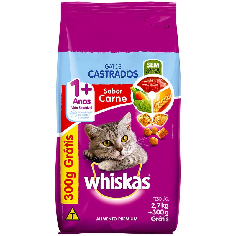 Racao-para-Gatos-Whiskas-Castrados-Carne-3kg-Embalagem-Promocional-Zaffari-00