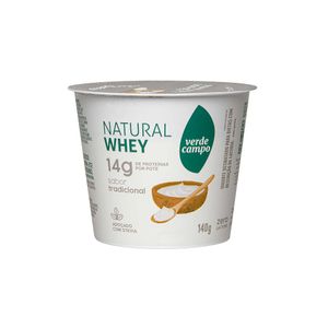 Iogurte Tradicional Zero Lactose 14g Proteínas Natural Whey Verde Campo 140g
