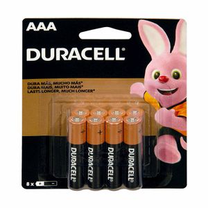 Pilha Alcalina AAA Palito Duracell 8 unidades