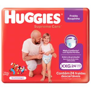 Fraldas Roupinha Huggies Supreme Care XXG 24 unidades