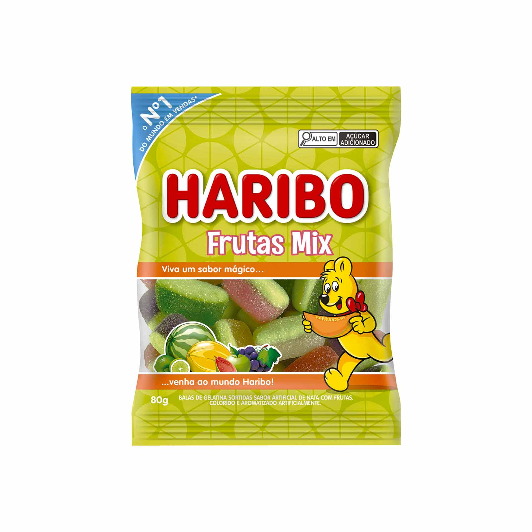 Celeiro Supermercado  Bala Haribo Gelatinha Ursinho Frutas Brasil 80g