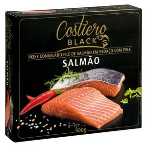 Filé de Salmão em Pedaço com Pele Congelado Costiero 500g