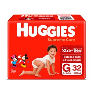 Fraldas Huggies Supreme Care Xtra-flex Mega G 32 unidades