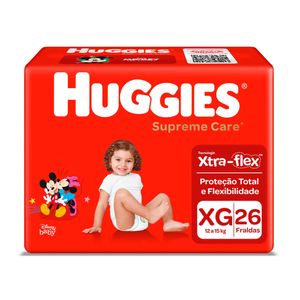 Fraldas Huggies Supreme Care Xtra-flex XG 26 unidades