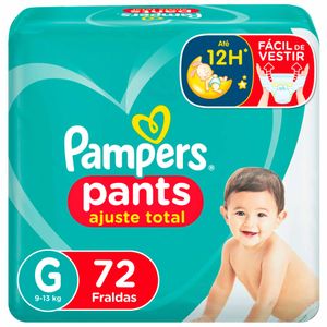 Fralda Pampers Pants Ajuste Total G 72 unidades