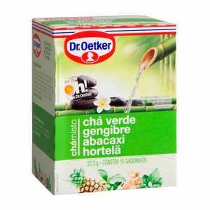 Chá Verde Gengibre, Abacaxi e Hortelã Dr.Oetker 15 sachês