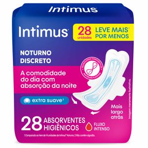 Absorvente Intimus Dia & Noite Ultrafino Extra Suave com Abas 28 unidades Embalagem Promocional