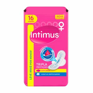 Absorvente Intimus com Abas Tripla Proteção Suave 16 unidades