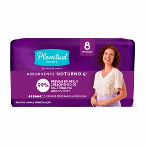 Absorvente Plenitud Femme Noturno sem Abas 8 unidades