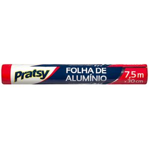 Papel Alumínio em Rolo Pratsy 30cmx7,5m