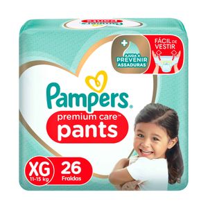 Fraldas Pampers Pants Premium Care XG 26 unidades