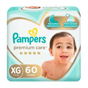 Fraldas Pampers Premium Care XG 60 unidades