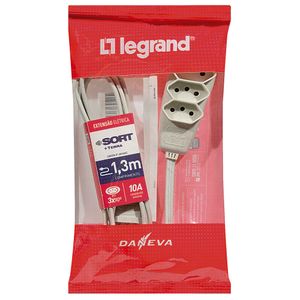 Extensão Elétrica 1791 Legrand Daneva 10A 250V 1,3 Metro