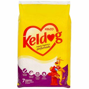 Tapete Higiênico Perfumado para Cães 80x60cm Keldog Kelco 7 unidades